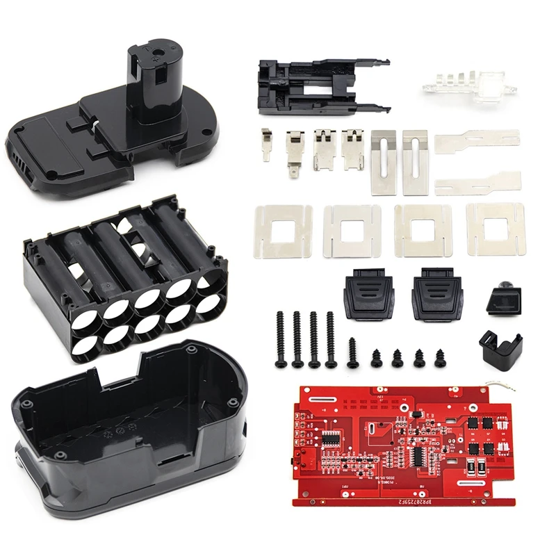 

P108 10X18650 Li-Ion Battery Plastic Case Charging Protection Circuit Board PCB Box For RYOBI 18V P103 P118 BPL-1815