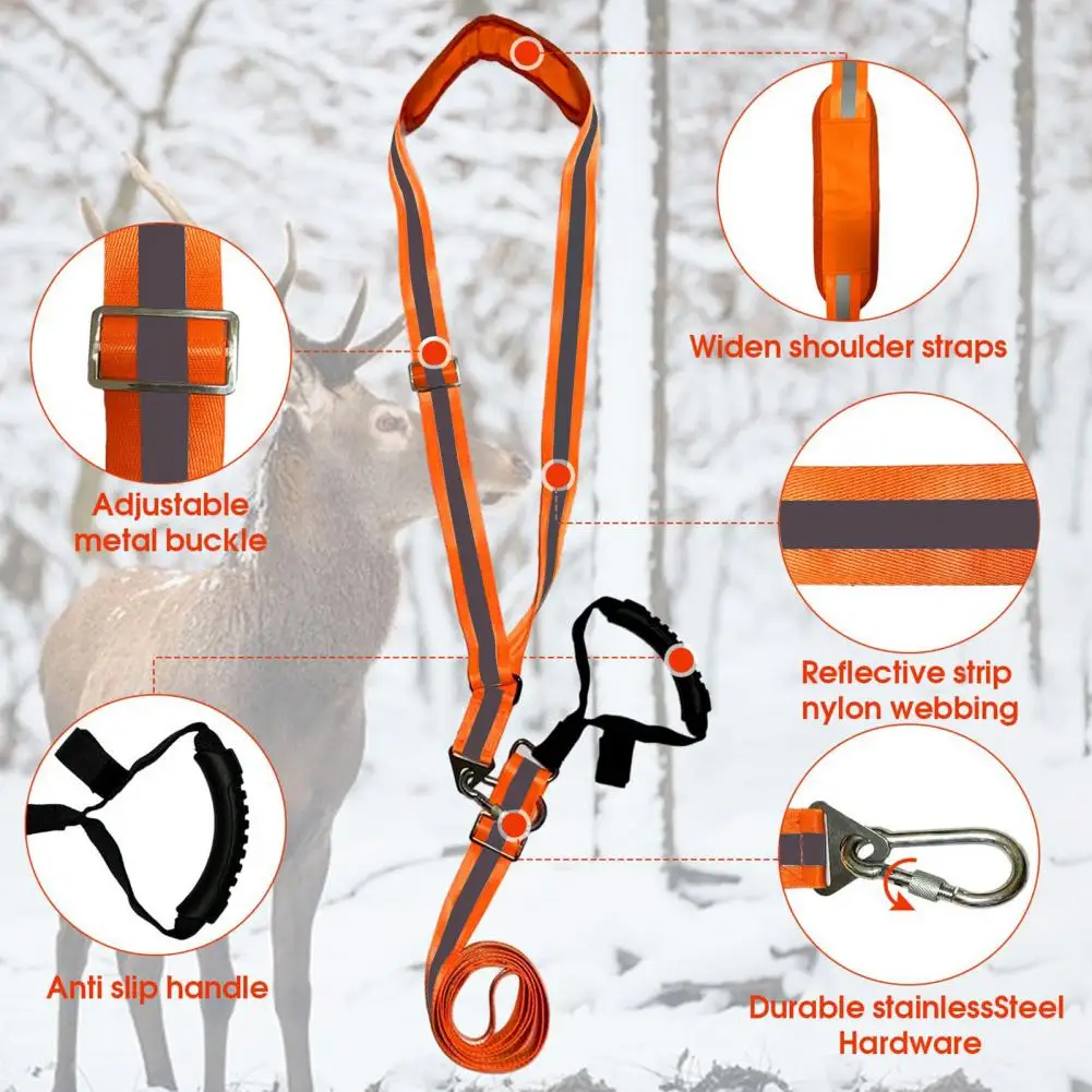 Ремешок с оленем отражающий поводок подкладкой из оленя износостойкий