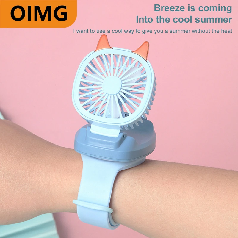 

Детский портативный мини-вентилятор для часов с USB-зарядкой и удобным браслетом