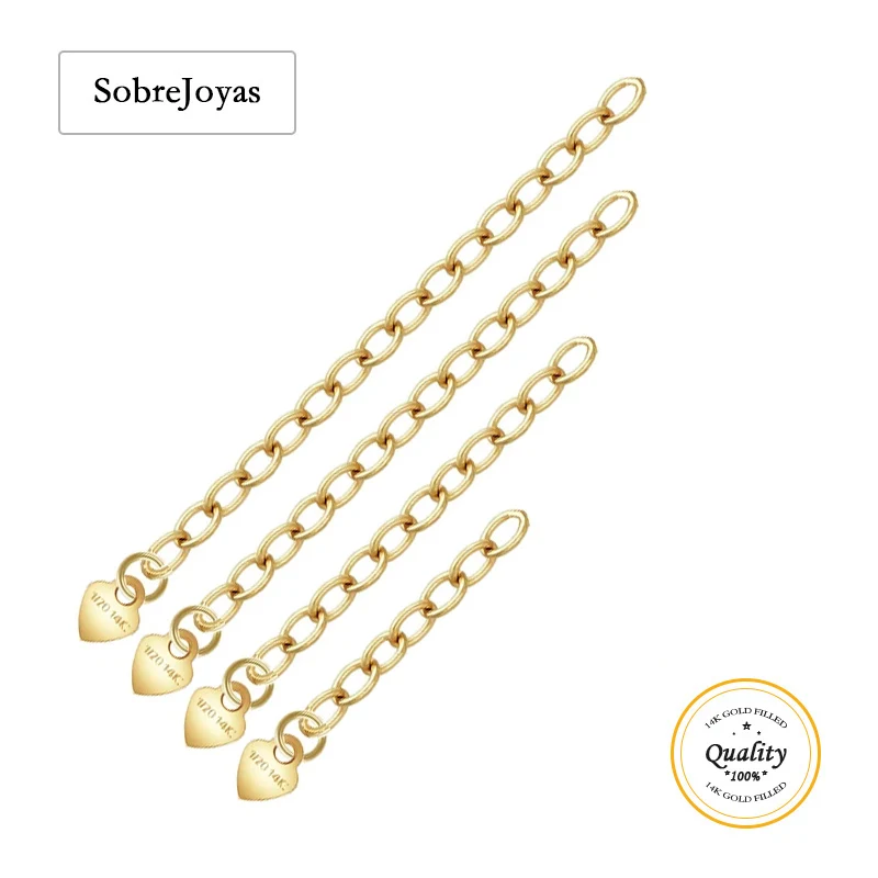 Цепочка-удлинитель 14-каратное золото цепочка-удлинитель кабеля 2/3/4/5 см для