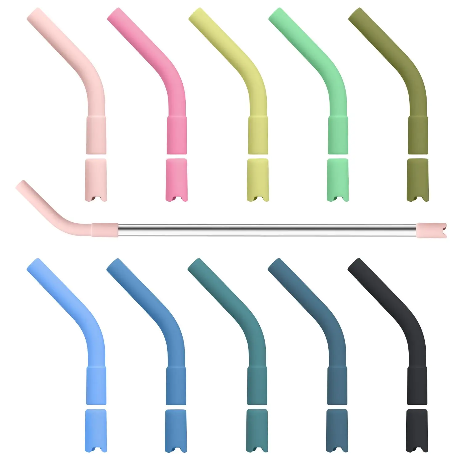 20 шт. силиконовые насадки для трубочек 8 мм