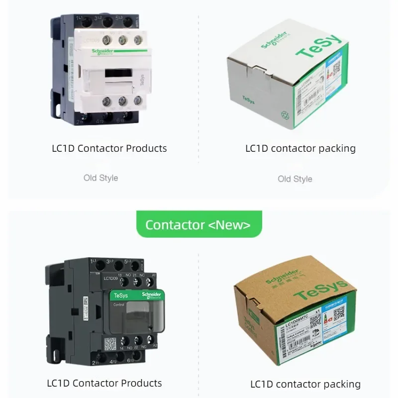 Фото Контактор переменного тока Schneider Electric LC1D 220В однофазный LC1D09M7C 18А 32А 50А для лифтов, трехфазный AC380В 24В 220В 110В 48В №4