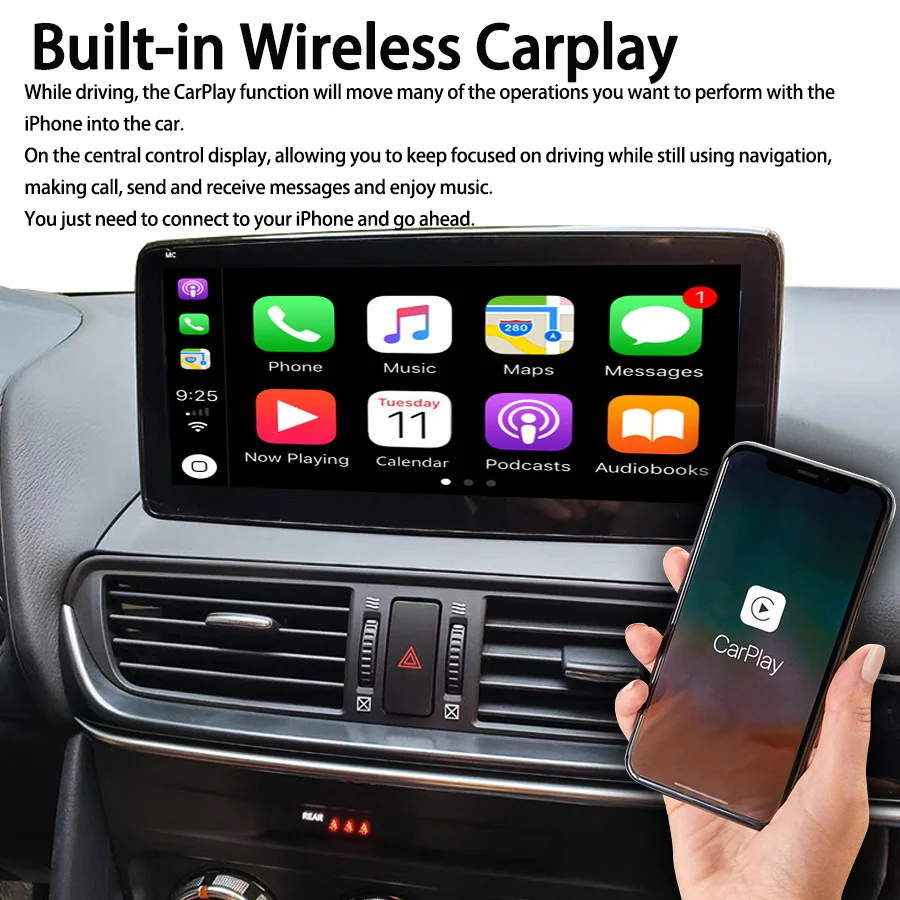 

For Mazda Axela 2014 2021 CX-4 CX4 1920*720 Car Android 12 Screen Multimedia Video Player CarPlay GPS Navigation Radio Autoradio