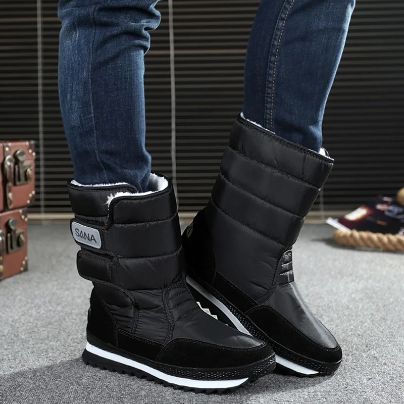 Winter Plus Velvet Waterproof Sports Shoes Middle Tube Comfortable Warm Snow Boots Unisex Outdoor Casual Non-slip Cotton Boots