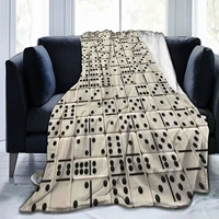 dominoes pattern flannel fleece blanket ultra soft fluffy warm throw blanket for couch bed all seasons suitable for women men