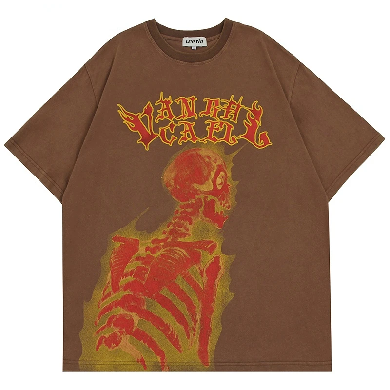 Футболка мужская летняя с графическим принтом в стиле хип-хоп - купить по