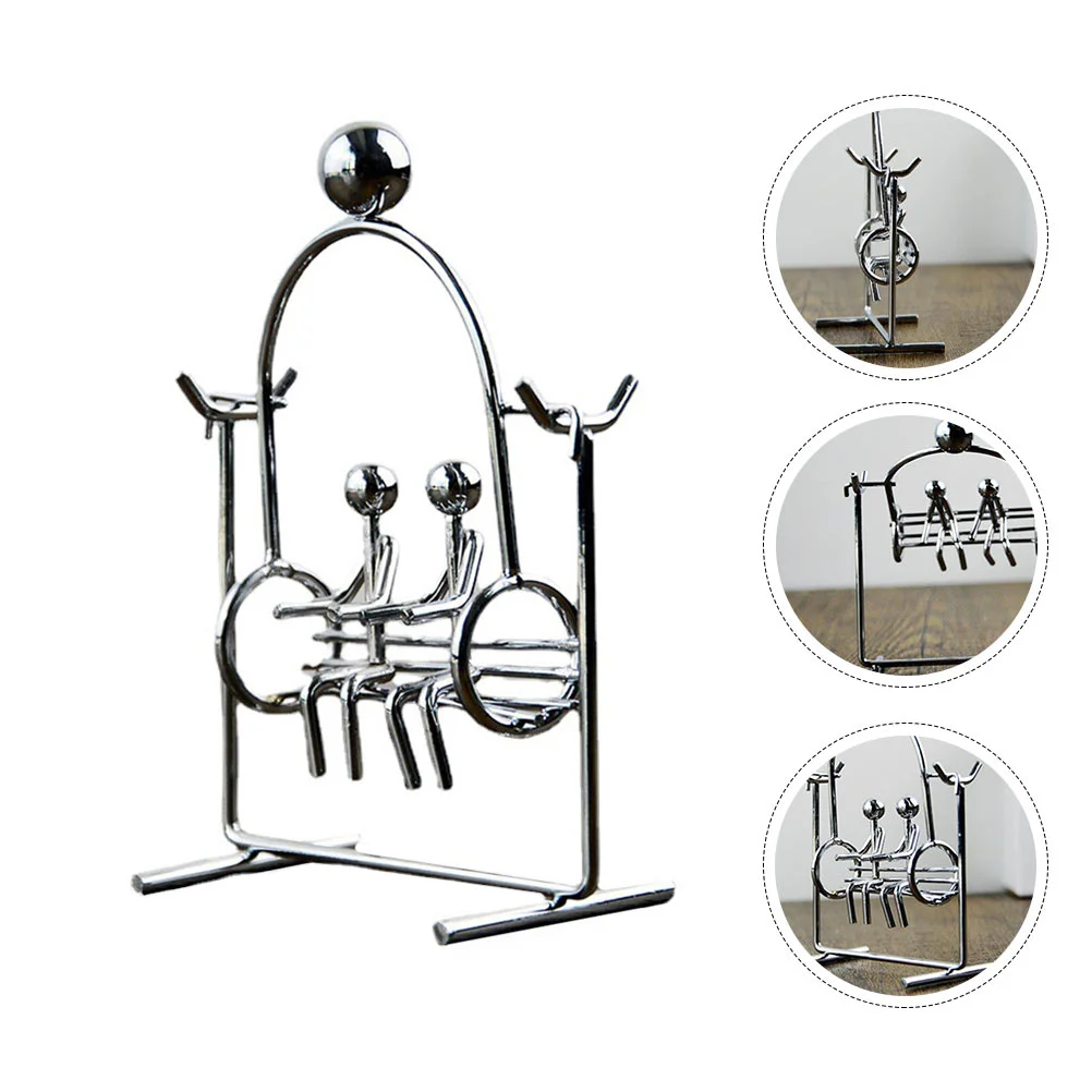 

Balance Ball Tumbler Iron Swing Figurine Balance Craft for Home Office