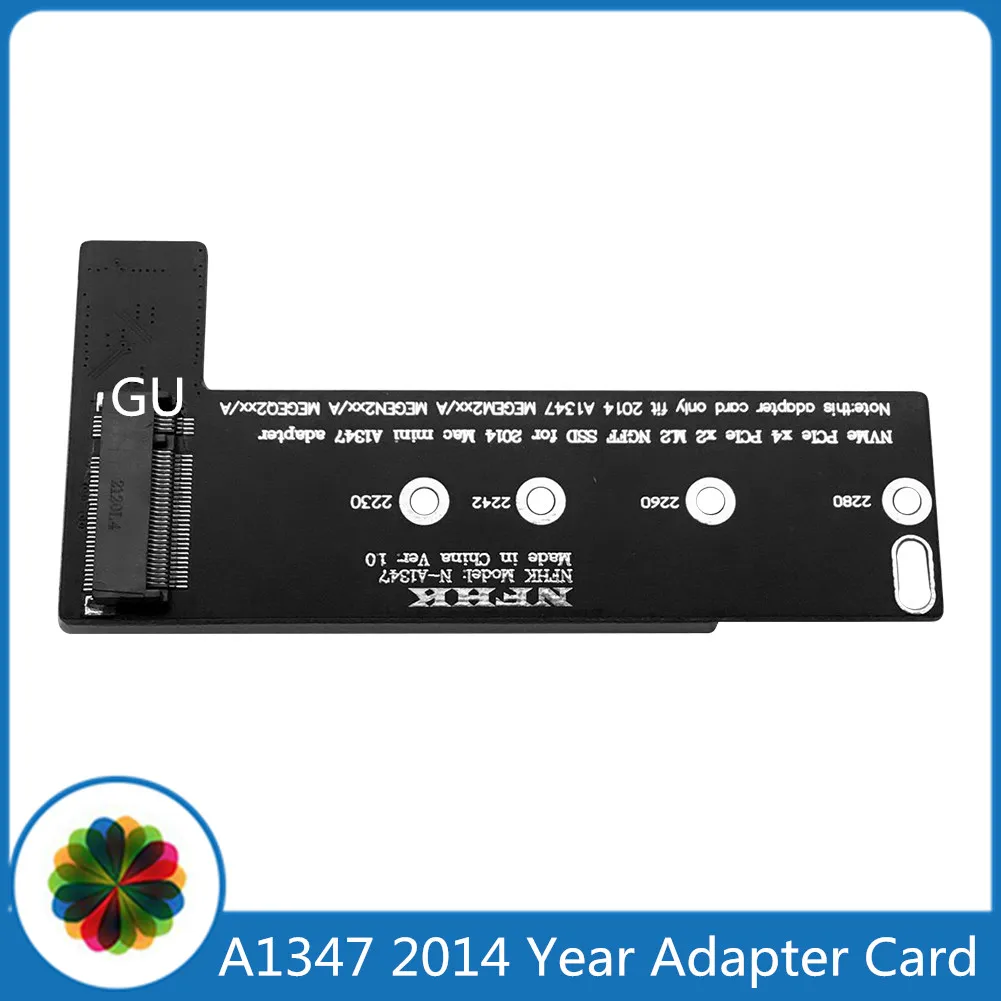 

Распродажа, адаптер A1347, карта M Key NVMe M2 SSD для Mac Mini 2014, Late MEGEN2 MEGEM2 MEGEQ2, конвертер переходника для настольных компьютеров