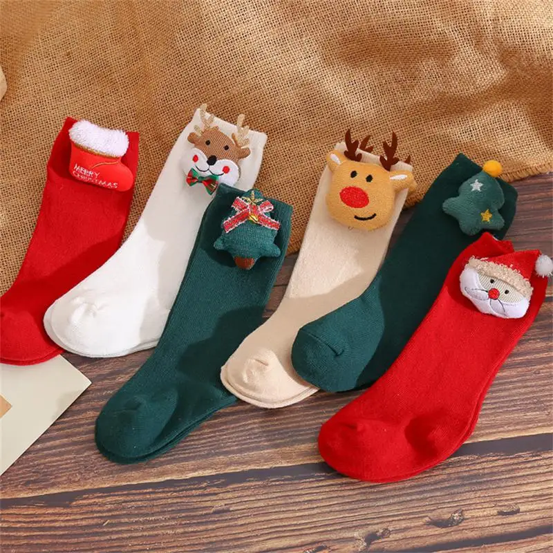 

Childrens Socks Lovable Comfortable Sweat Absorbing Breathable Not Restrained Cotton Baby Socks Stockings Christmas Elements