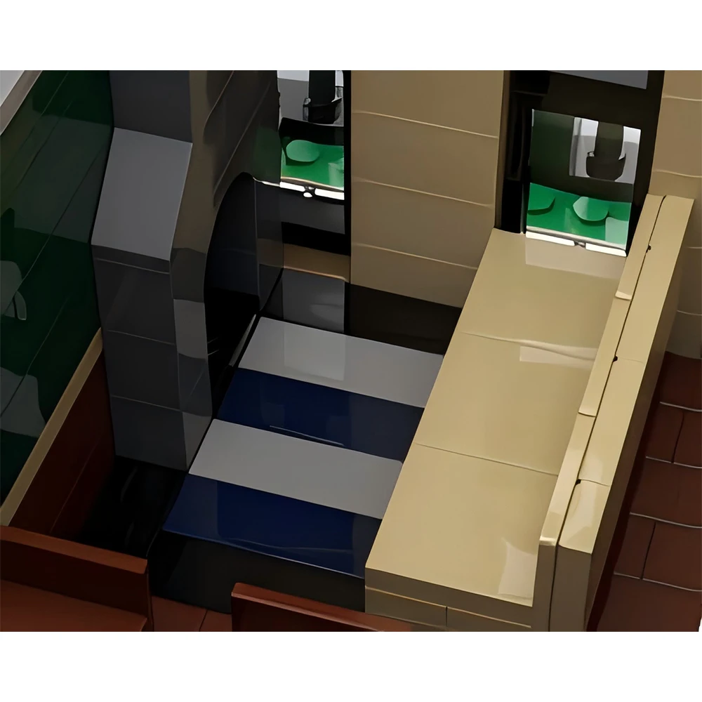 Новый MOC хит продаж вид на улицу городской дом модульный офис сделай сам модель