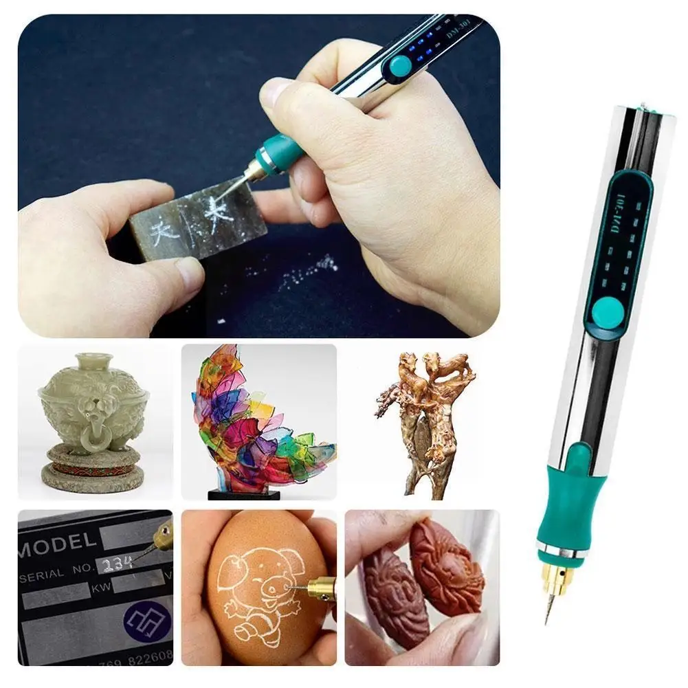 

1pc Wireless Electric Grinder Mini Electric Engraving Pen Micro Drilling Diy Pen Cutter Tool For Engraving Jade Wood Metal T9a5