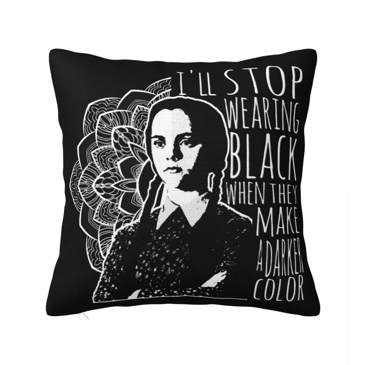 

Wednesday Dala Neg Addams Pillowcase Printed Polyester Cushion Cover Decorations Pillow Case Cover Home Square 45X45cm