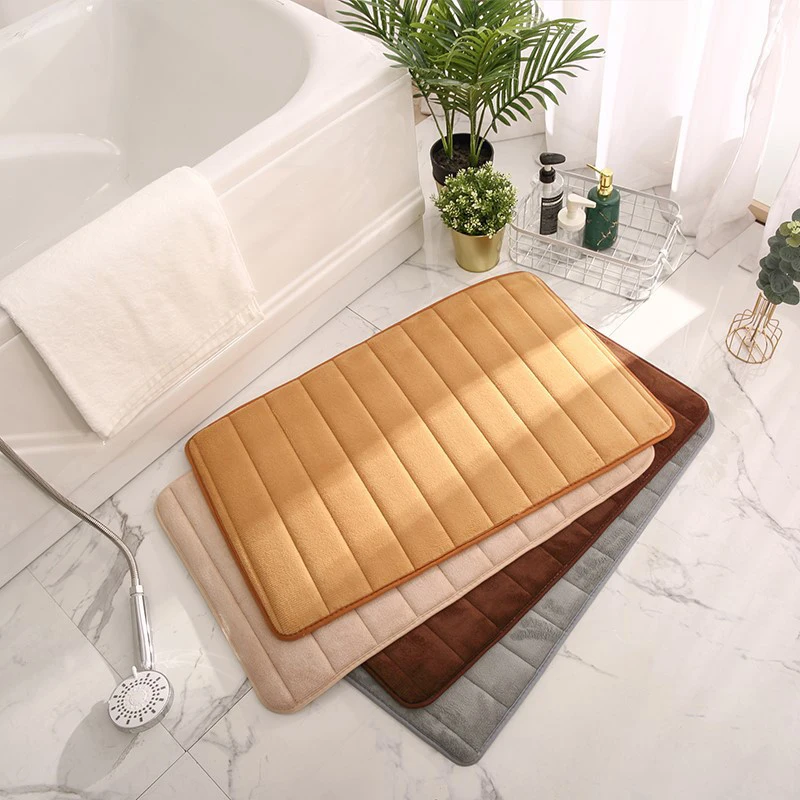 

Coral Fleece Carpet 40*60CM Non-Slip Bath Mat Bathroom Carpet Shower Room