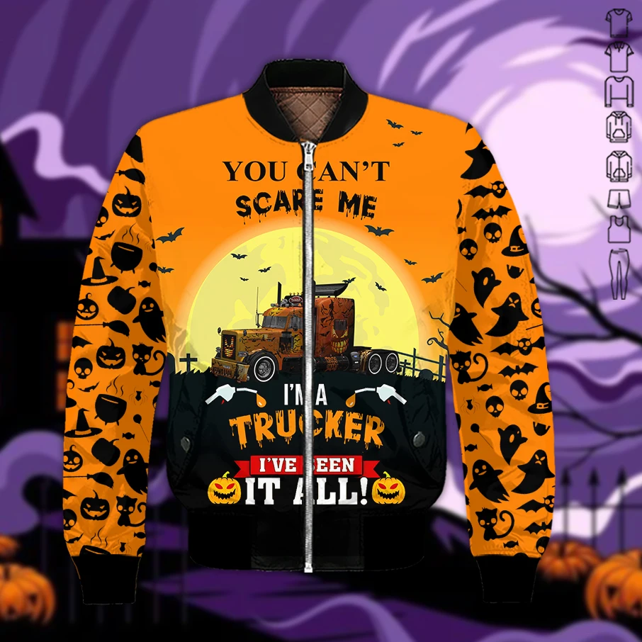 Зимняя модная мужская куртка-бомбер куртка-тракер на Хэллоуин с