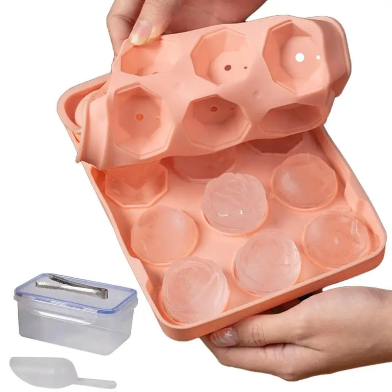 

Форма для льда в виде цветка розы, многофункциональная машина для льда, двухслойный бытовой контейнер для льда с глубоким замораживанием, кухонные аксессуары