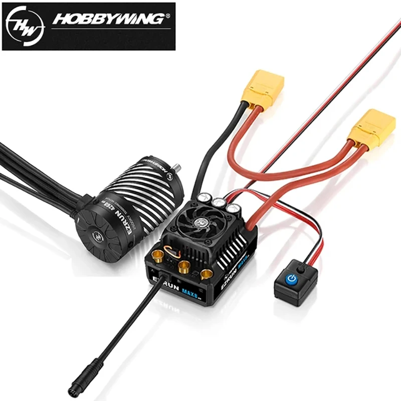 Фото Hobbywing EZRUN MAX8 G2 160A 3-6S Бесщеточный ESC с датчиком и 4278SD 3-6S 2250KV/4268SD 3-4S 2500KV Радиоуправляемый двигатель для 1/8 1/10 грузовика автомобиля №1