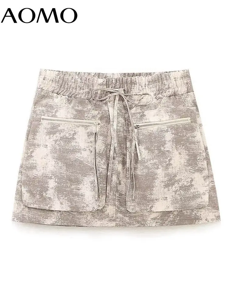 

Женская винтажная мини-юбка с поясом, 6H288A