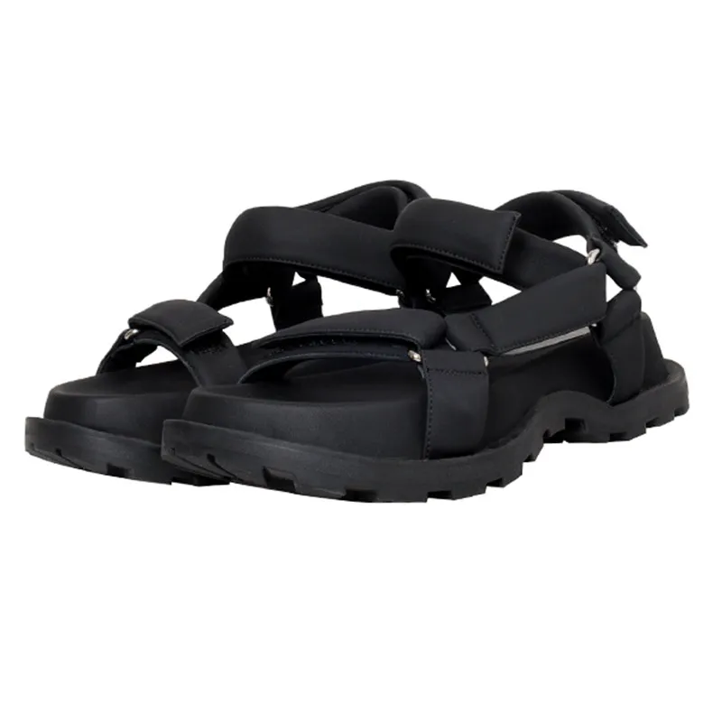 

Сандалии женские из натуральной кожи, босоножки на платформе с массивной подкладкой, на липучке, плоская подошва, гладиаторы, с открытым нос...