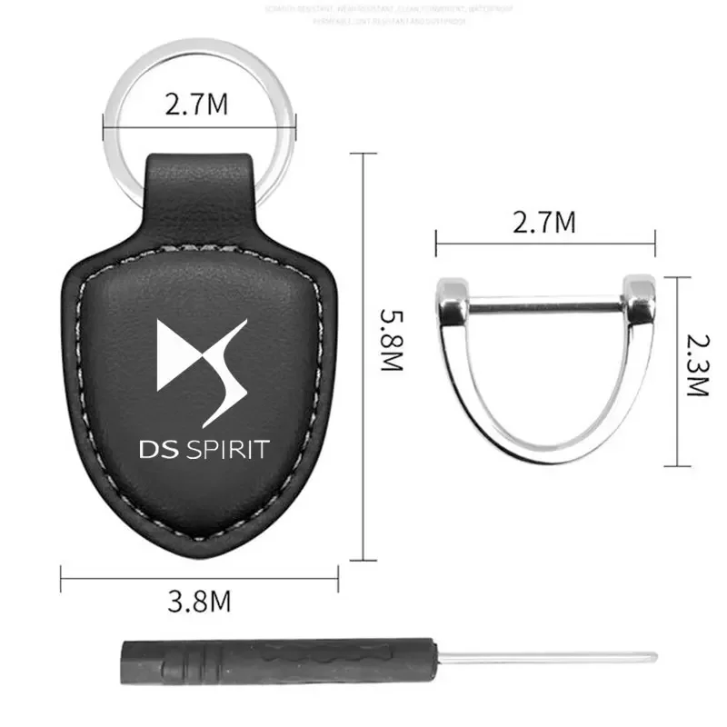 Для DS SPIRIT DS3 4 DS4S 5 5LS DS6 DS7 WILD RUBIS Автомобильный смарт-ключ чехол для ключей кожаный брелок Подвеска защита от потери (art.: 3920d088fe8a2) - 3920d088fe8a2