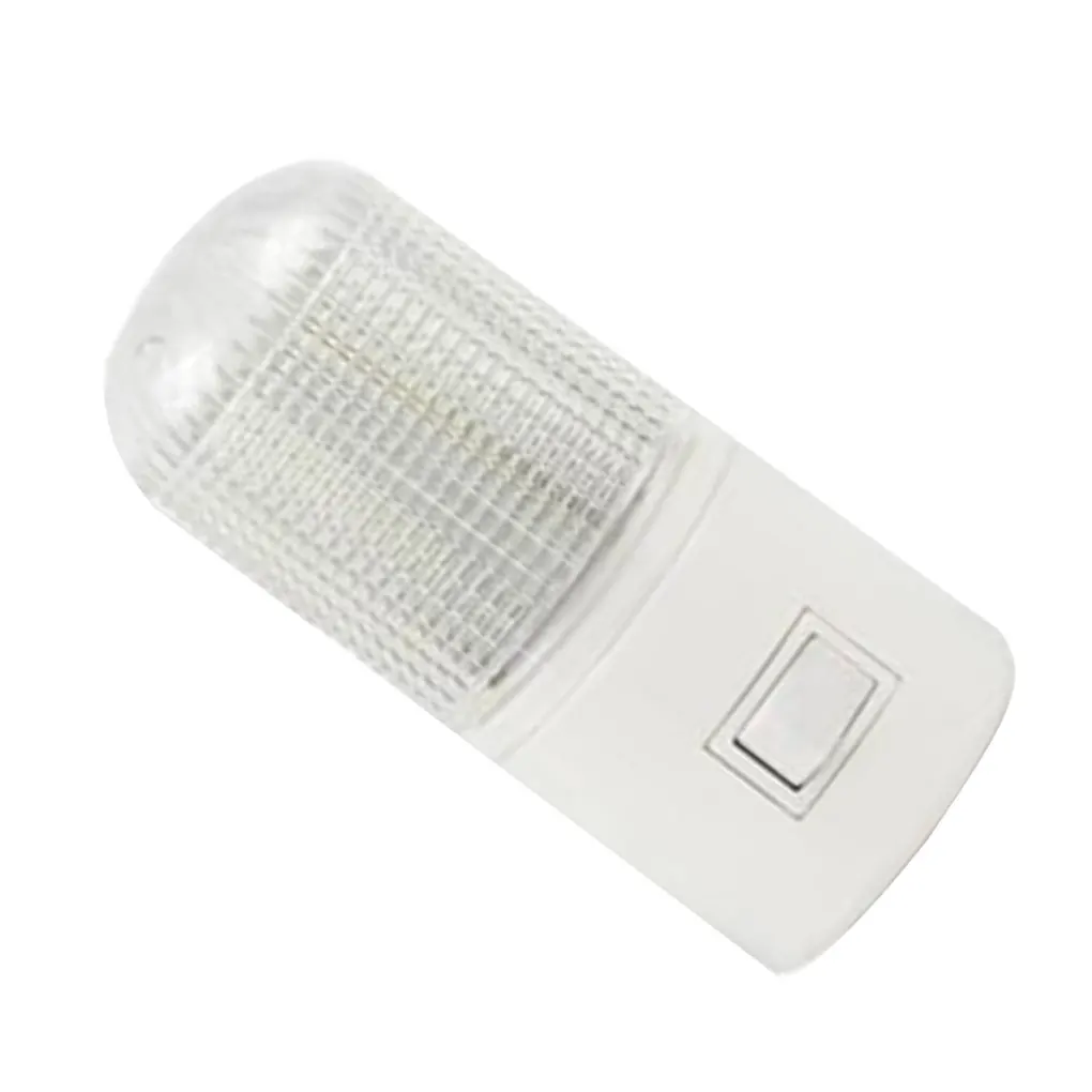 

CN Plug Night Light 4LEDs Glowing 2 Flat Pin Bedroom Bedside Restroom Socket Lamp with Switch Hallway Lighting