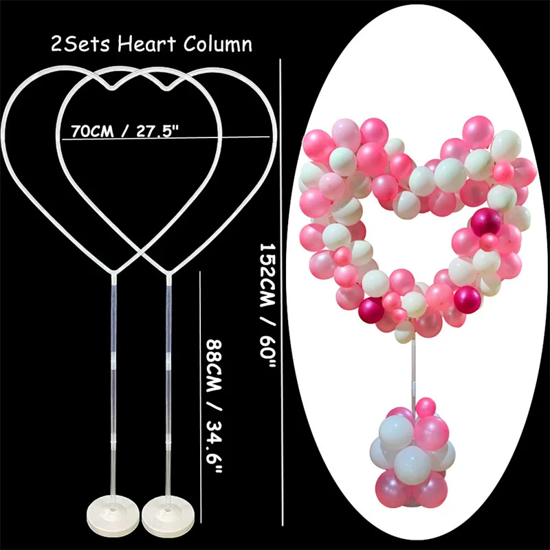 

1/2Set Balloon Stand Column for Baby Shower Birthday Party Decorations Wedding Eid Baloon Arch Kit Pump Clip Ballons Accessories