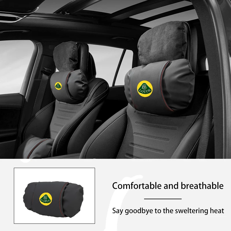 Car Seat Headrest Lumbar Cushion Jelly Layer Double Neck Protection For Lotus Eletre Emira Elite Evija Envya 3-Eleven El