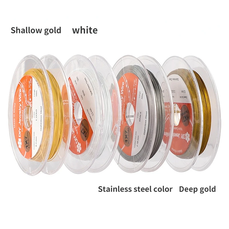 304 Stainless Steel Wire Color Preserving Handmade DIY Jewelry String Pearl Necklace Bracelet Winding Ornaments Making Supplies