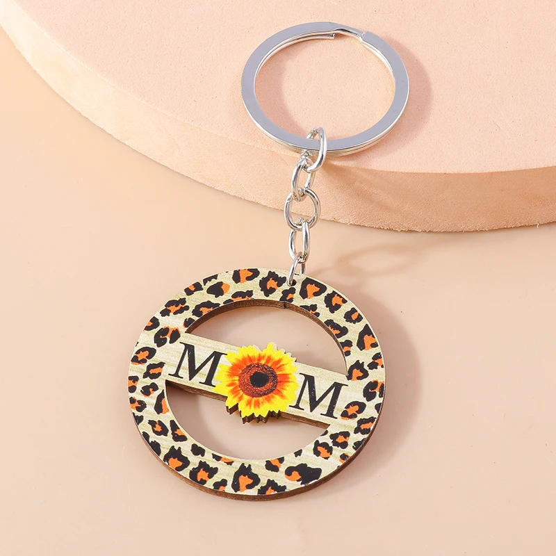 

Cute Keychains Annular Sunflower Charms Keyrings Souvenir Gift for Women Car Key Handbag Pendants Key Chains Accessory Gifts