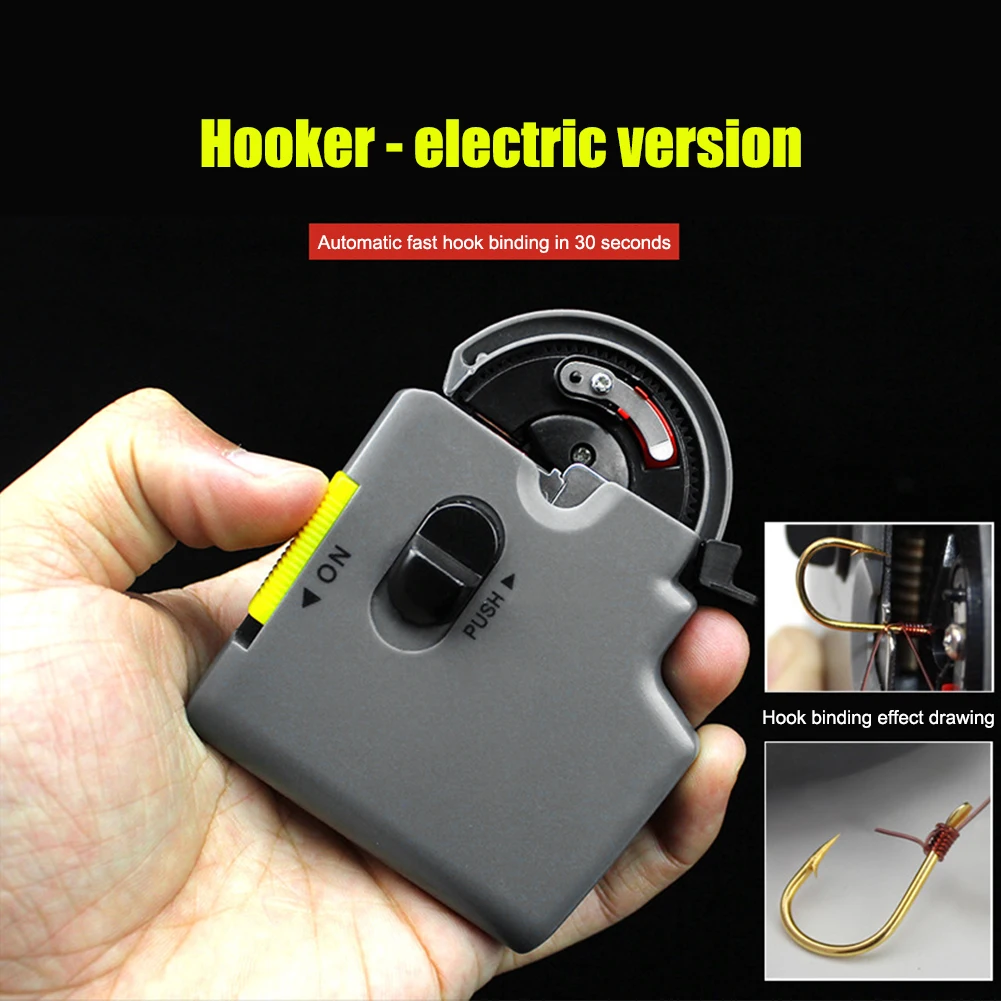 

Automatic Portable Electric Fishing Hook Tier Machine New Design Tie Fast Fishing Hooks Fishing Line Tying Device Accessories