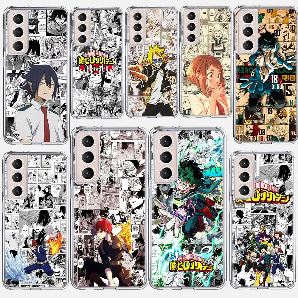 

My Hero Academia Anime Phone Case Coque For Samsung Galaxy S21 Ultra 5G S20 FE S20 Plus S10E S10 Lite S8 S9 Plus S7 Cover Funda