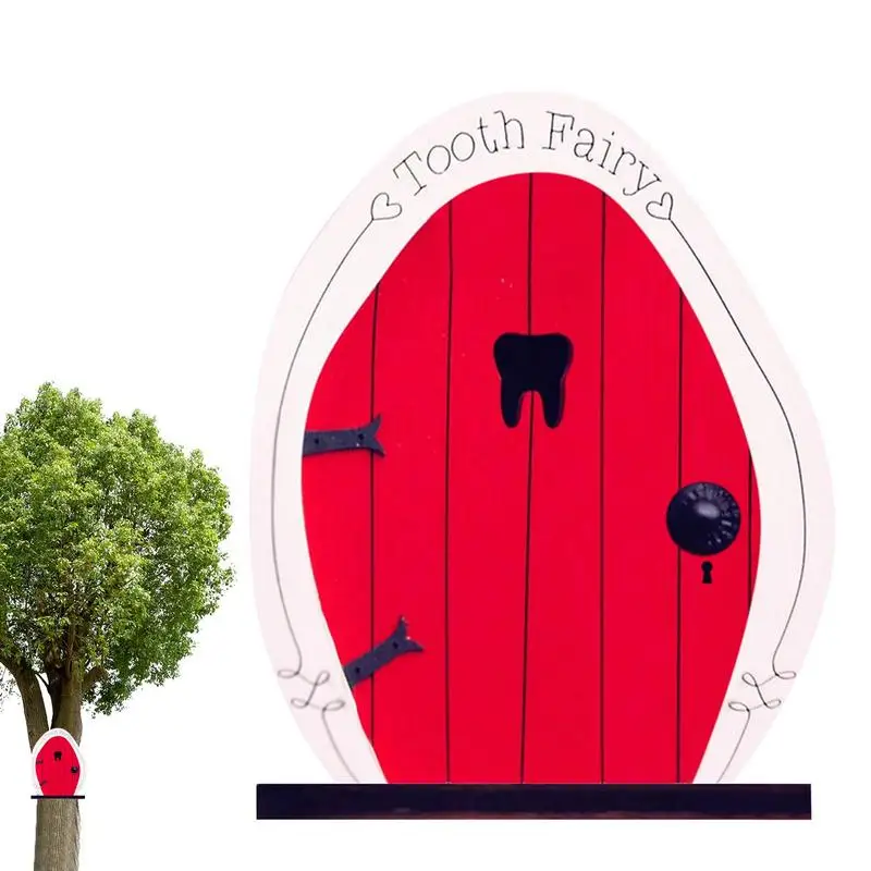 

Miniature Fairy Door Figurines Fairy Home Wooden Fairy Garden Window Door Art Tree Sculpture Statues Ornament Outdoor Decor