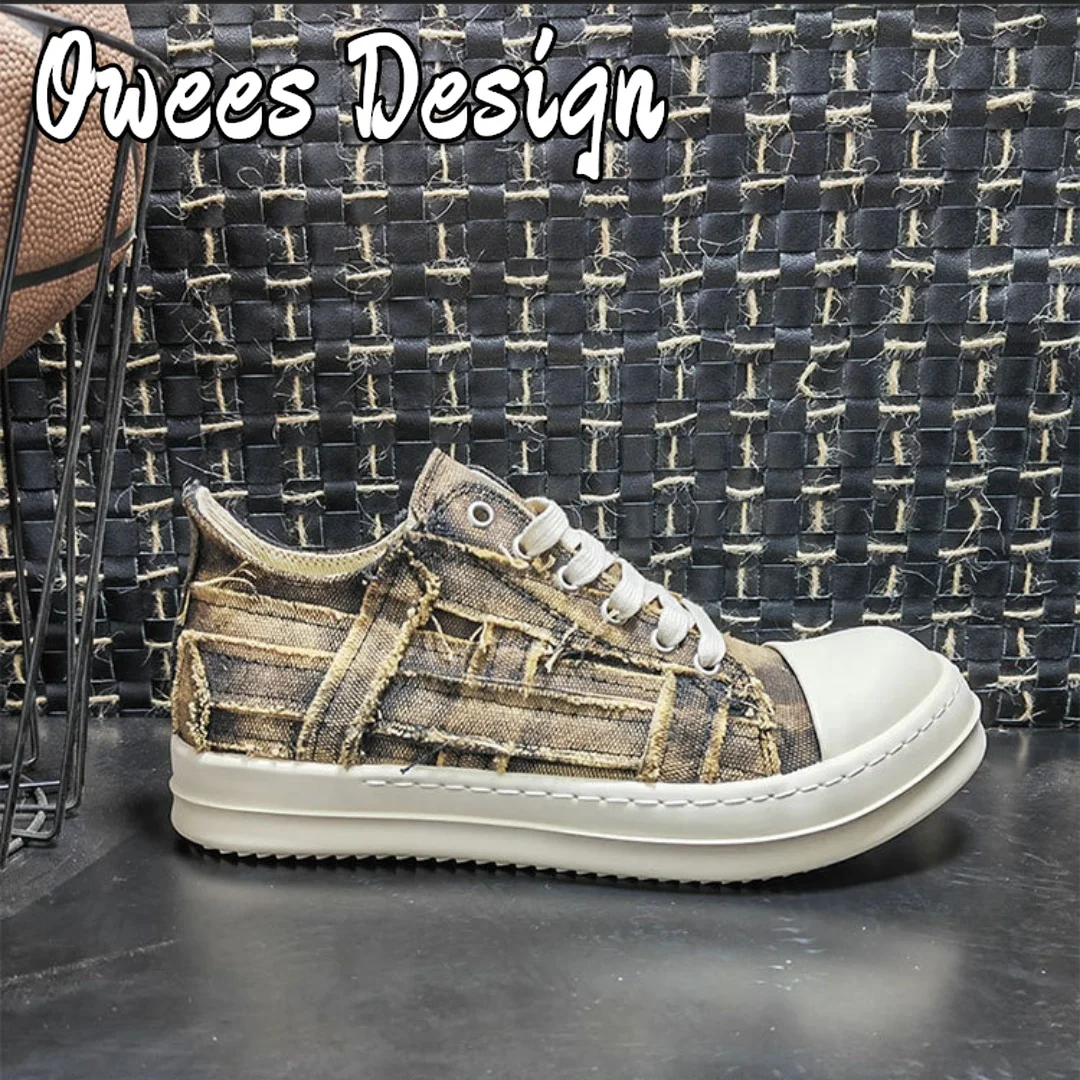 Дизайнерская весенне-Летняя женская парусиновая обувь oherba с низким верхом на