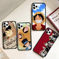 japan anime one piece luffy phone case rubber for iphone 12 11 pro max mini xs max 8 7 6 6s plus x 5s se 2020 xr cover