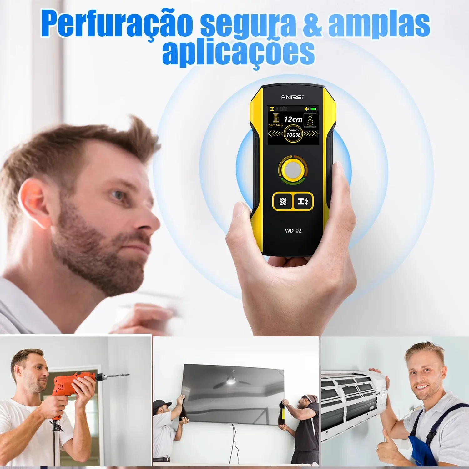 Универсальный в Португальском стиле Detor De Parede Localizador de vigas Cabos CA com carga Vigas metal madeira