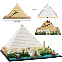 egypt the great pyramid model city giza architectured streetviews fit 21058 building blocks set diy assembled toys gift