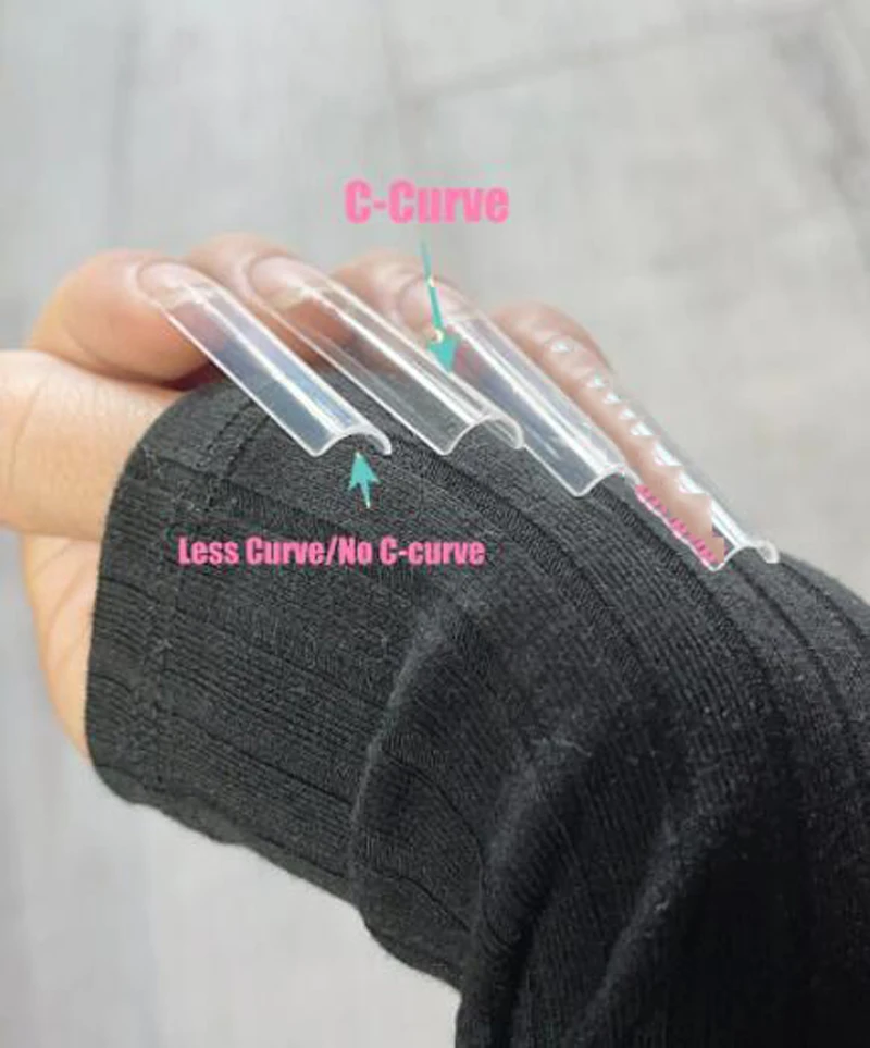 

(No C-Curve) Straight Square Half Cover Nail Tips 500 Pieces 3XL XXL 3XL SQUARE No C-Curve Nail Tips ABS Tip Acrylic Nail Tips