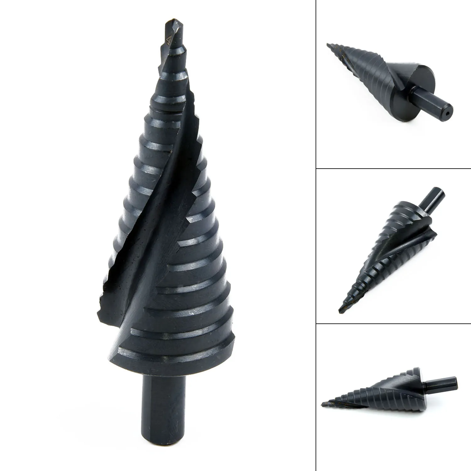 

4-32MM HSS Cobalt Step Drill Bit Set Nitrogen High Speed Steel Spiral For Metal Cone Triangle Round Handle Shank Hole Saw Tool