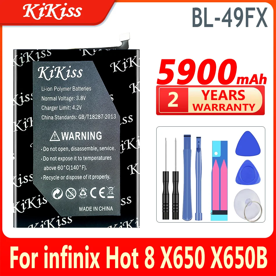 

KiKiss Powerful Battery BL-44CX BL-49FX BL-44AX BL-39IX For Infinix X687/Zero 8/8i CE9 Hot 8 9 Note 4/5 pro Spark 5 Pro X655
