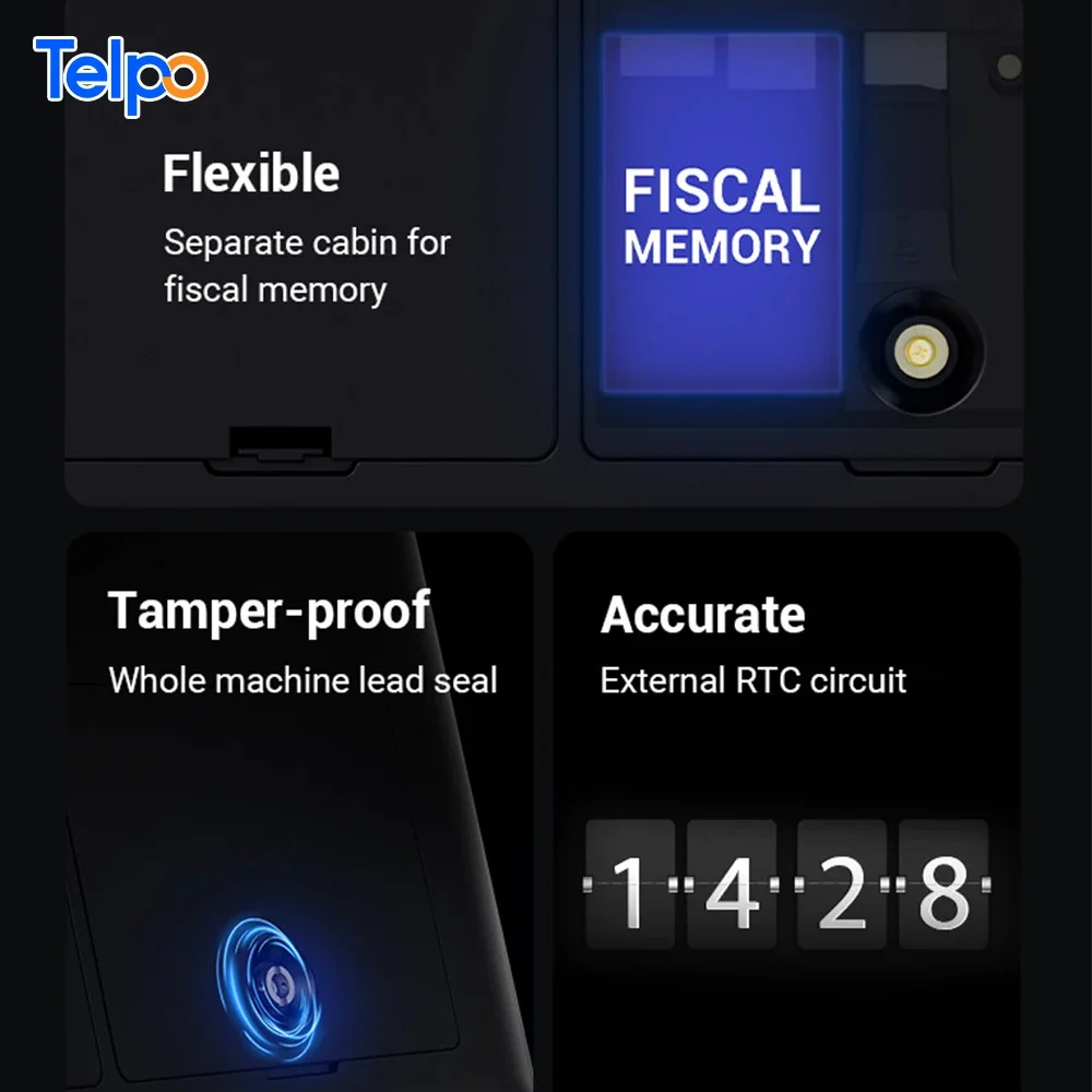 Telpo M10 Restauracja Pulpit Till Point Of Sale Payment Hardware Android POS-машина