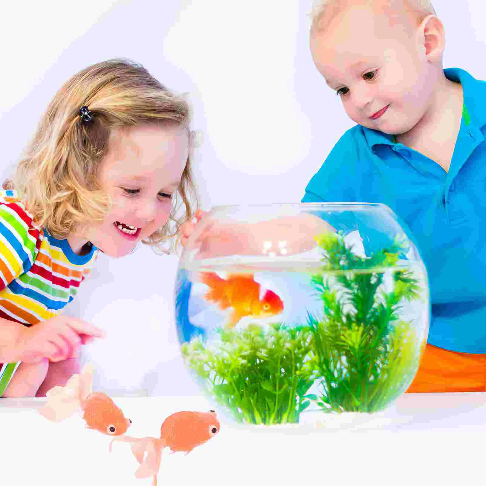 

10pcs Small Funny Tank Ornament Animals Goldfish Ornament Miniature Goldfish Model Goldfish Decoration
