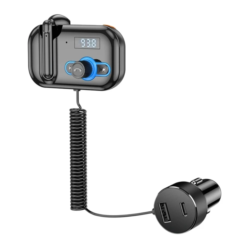 

Bluetooth Car FM Transmitter Bluetooth 5.0 Car Radio With Bluetooth Headphones USB Car Charger Kit Hands Free Mp3 Player