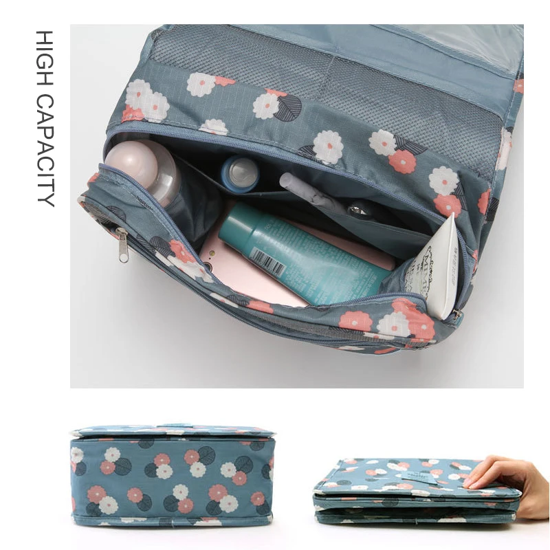 Мосодо Путешественник Косметичка для макияжа Складная Органайзер Водонепроницаемый Косметический Чехол Висячая Несер Ванная Косметичка Сумочка для хранения.