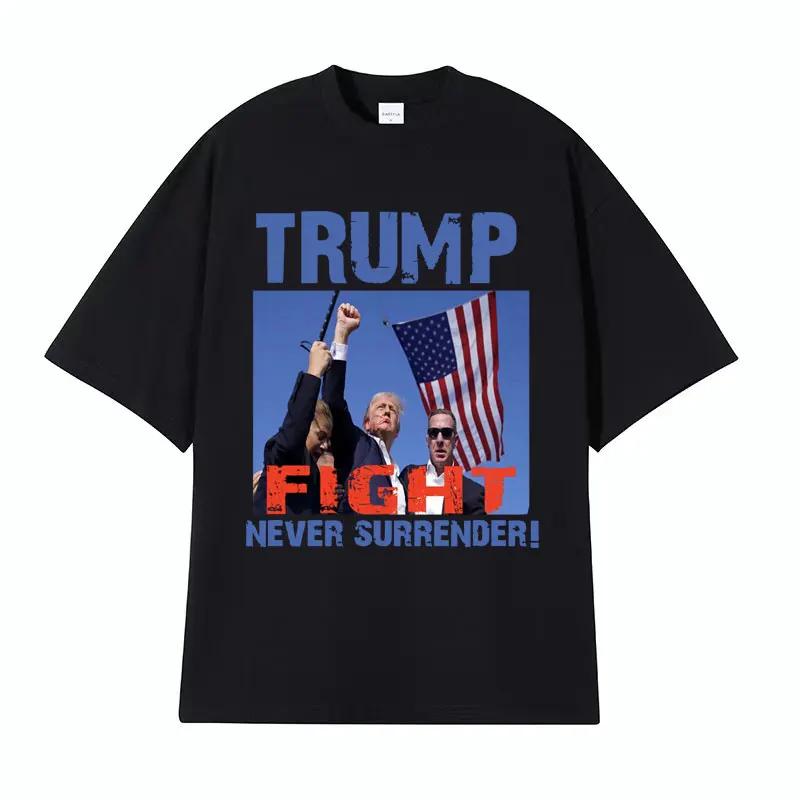 Забавная футболка с Дональдом Трампом для стрельбы борьбы попыткой убийства