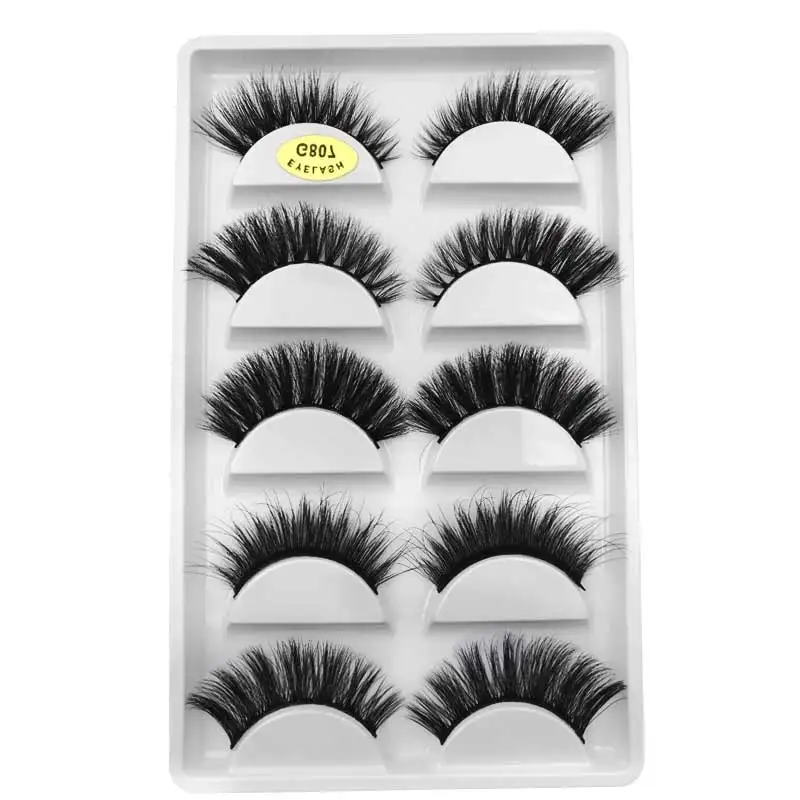 

10 pairs 100% Real Fake Mink Eyelashes 3D Natural False Eyelashes 3d Mink Lashes Soft Eyelash Extension Makeup Kit Curly Lashes