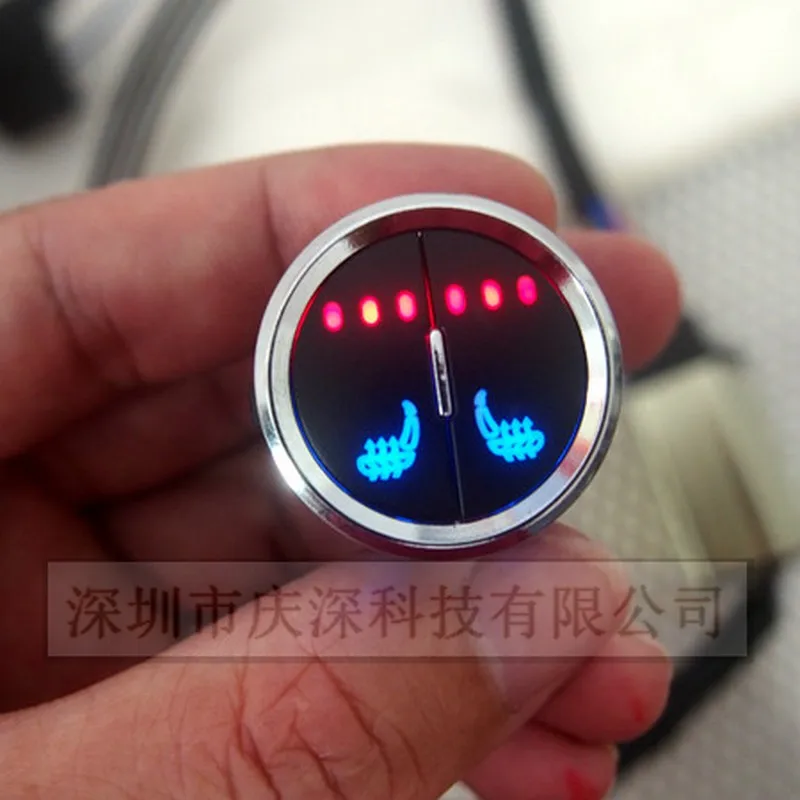 2 seats/lot carbon fiber seat heater kits with double control press switch the alloy | Automobiles Seat Covers