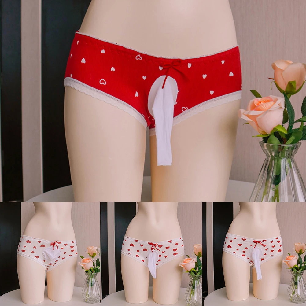 

Men Sexy Lingerie Sissy Pouch Panties Soft Briefs Gay Underwear Thong Open Crotch G Strings Gay Underpants