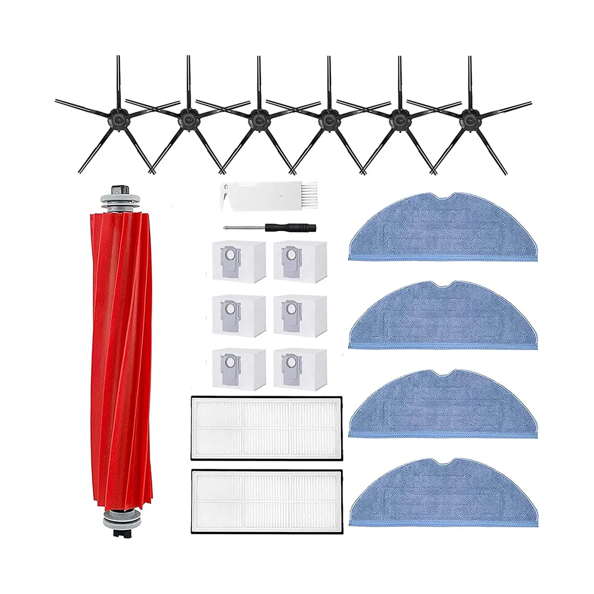 

Набор аксессуаров для пылесоса S7 Pro Ultra/S7 MaxV Ultra, основная щетка, фильтры НЕРА, мешки для пыли, боковые щетки