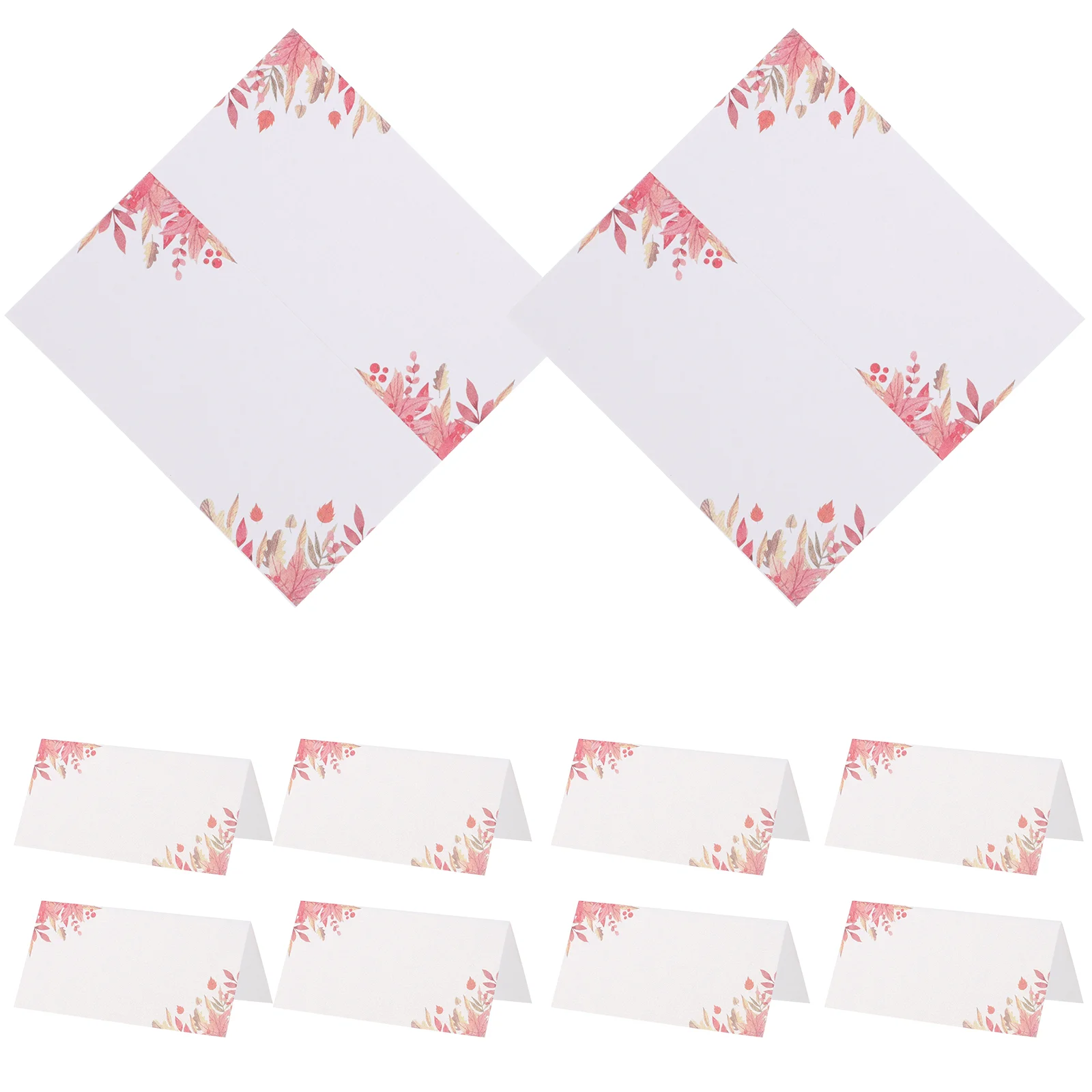 

50 Pcs Dinning Table Wedding Place Card Foldable Cards Paper The Sign Name Banquets Jam