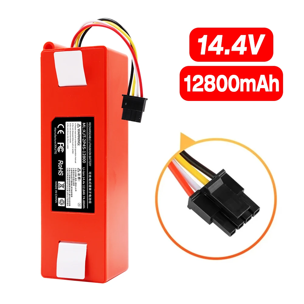 

12800mAh Vacuum cleaner Replacement Battery for Xiaomi Robot Roborock S50 S51 S55 Accessory Spare Parts li-ion battery & 5200mAh