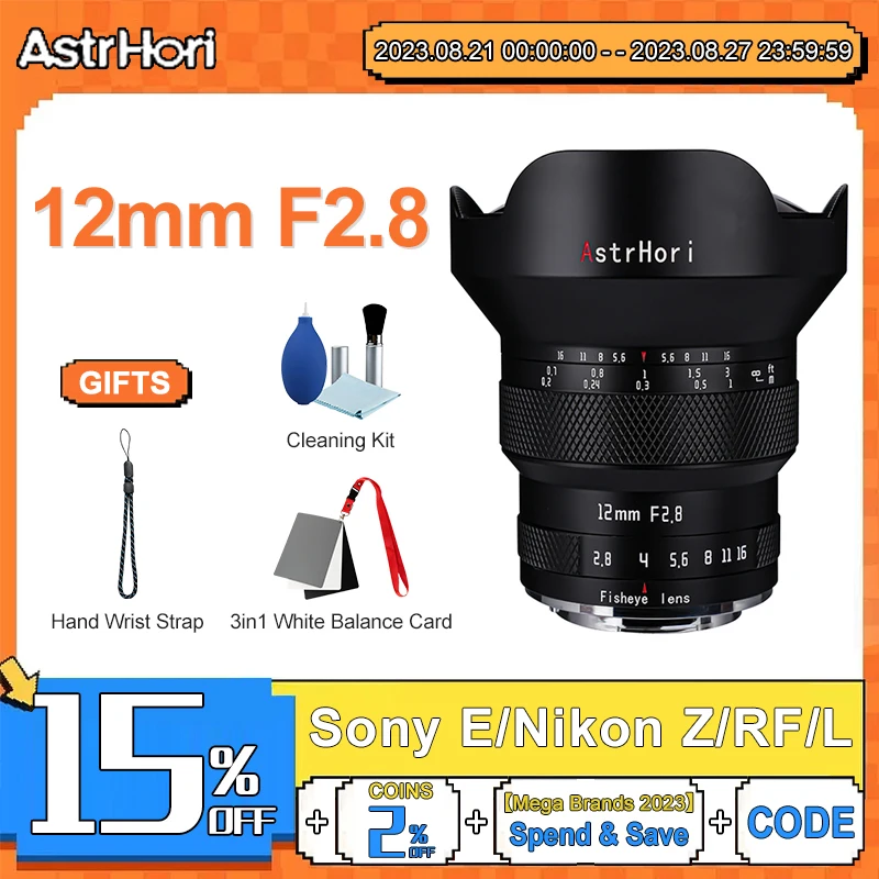 AstrHori 12mm F2.8 Urtal-Wide Angle Fisheye Camera Lens For 